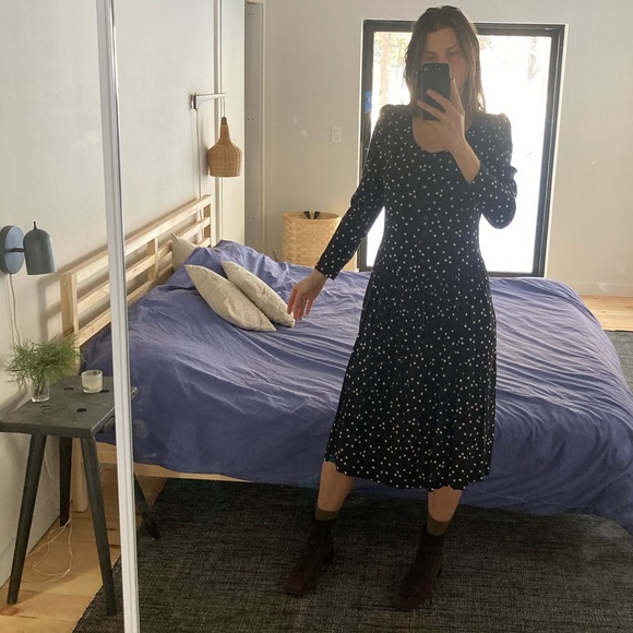 Vintage star print drop waist dress sz 4/6 - Picture 4 of 17